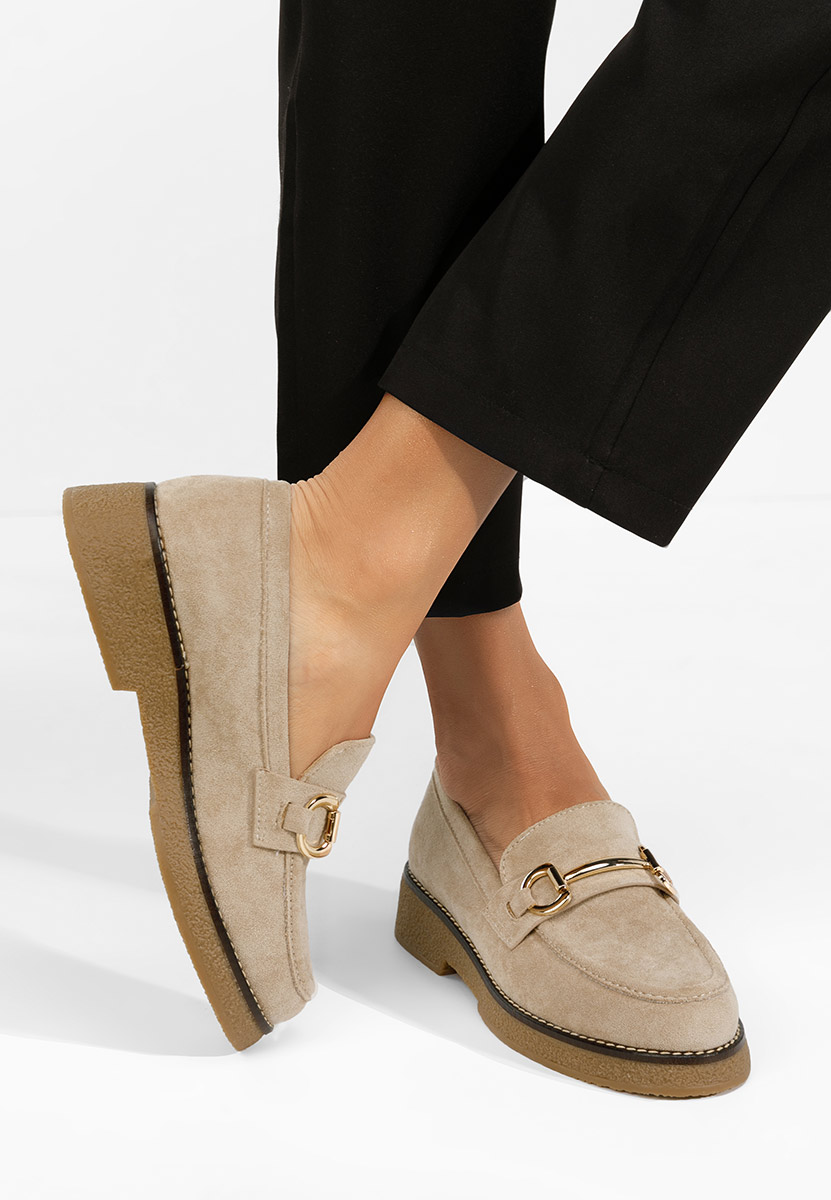 Ylenia bézs női mokaszin