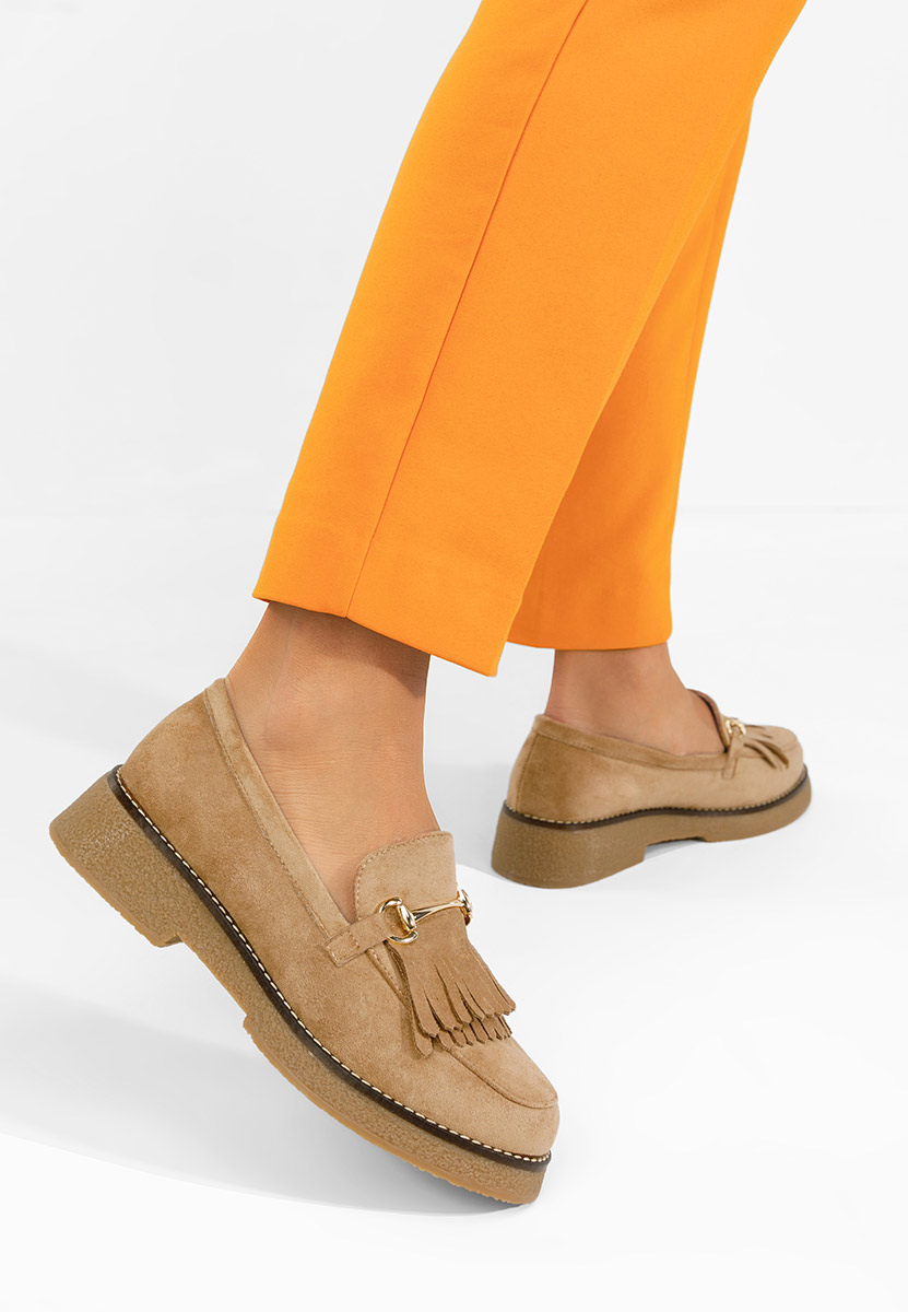 Kemily khaki női mokaszin