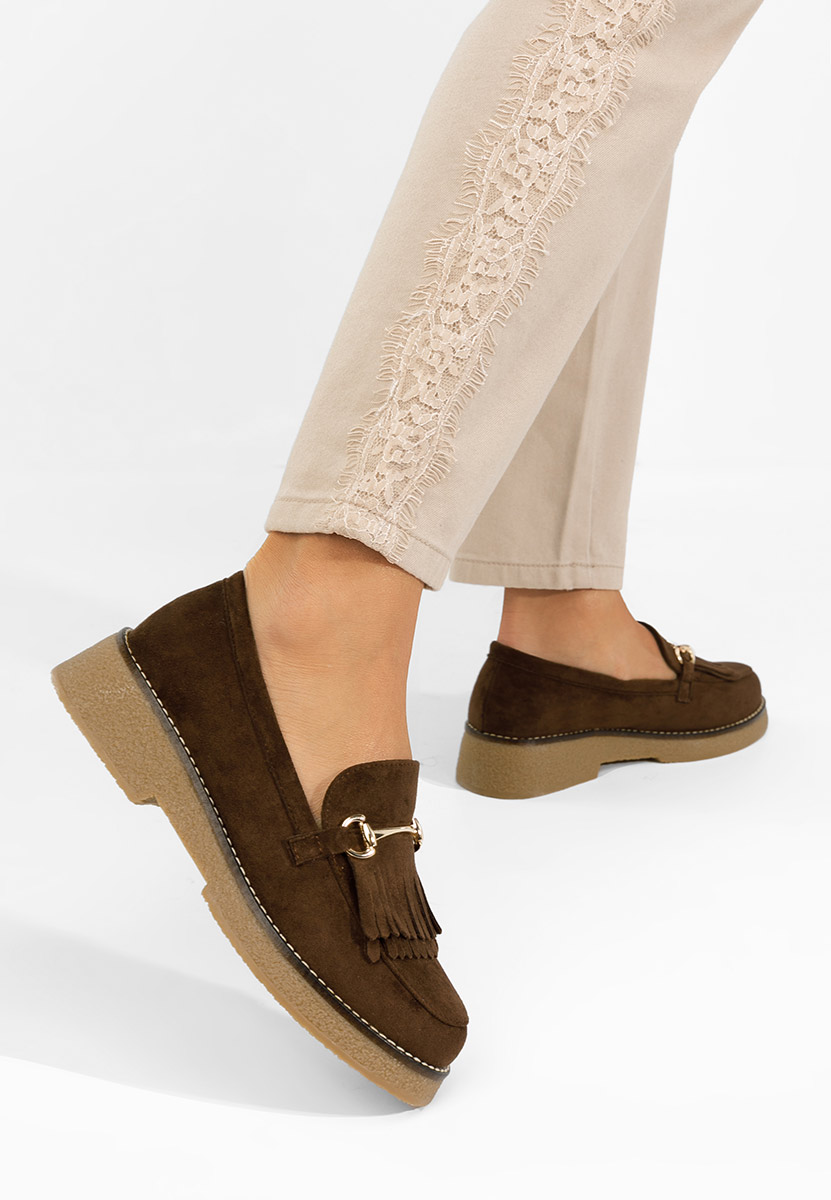 Kemily barna női mokaszin