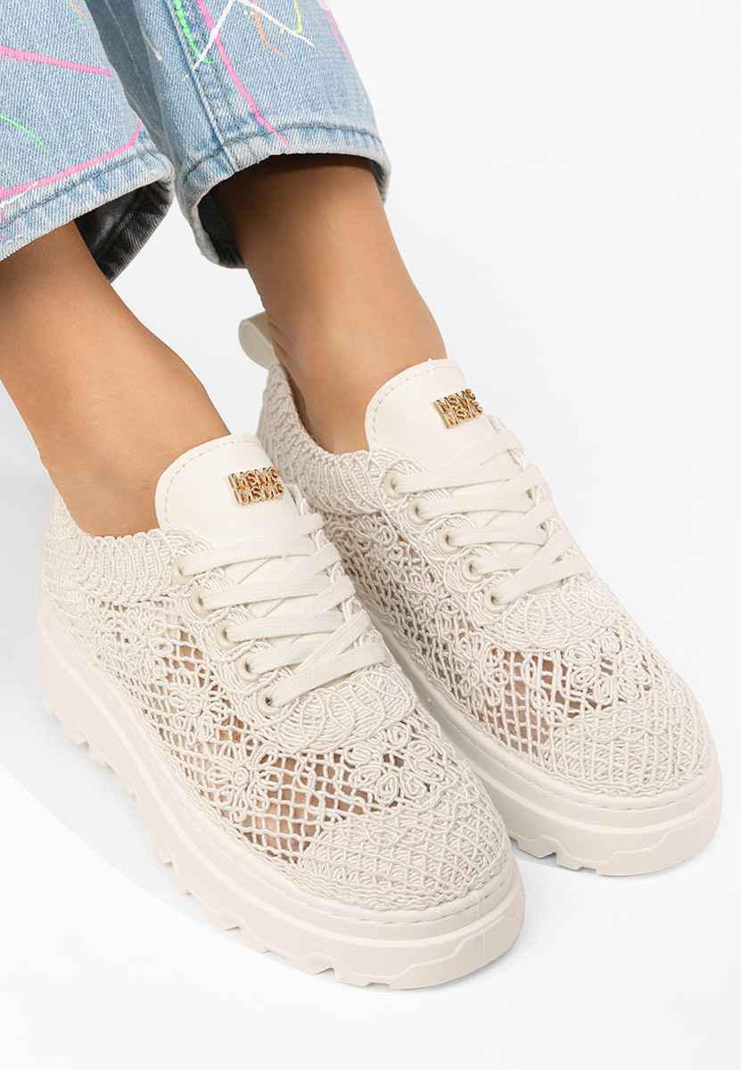 Rossela bézs telitalpú platform sneaker