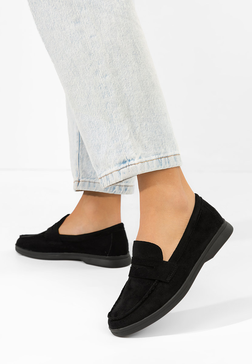 Hesika fekete női mokaszin