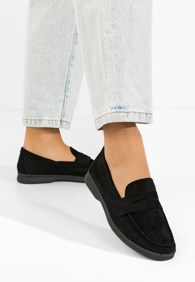 Hesika fekete női mokaszin