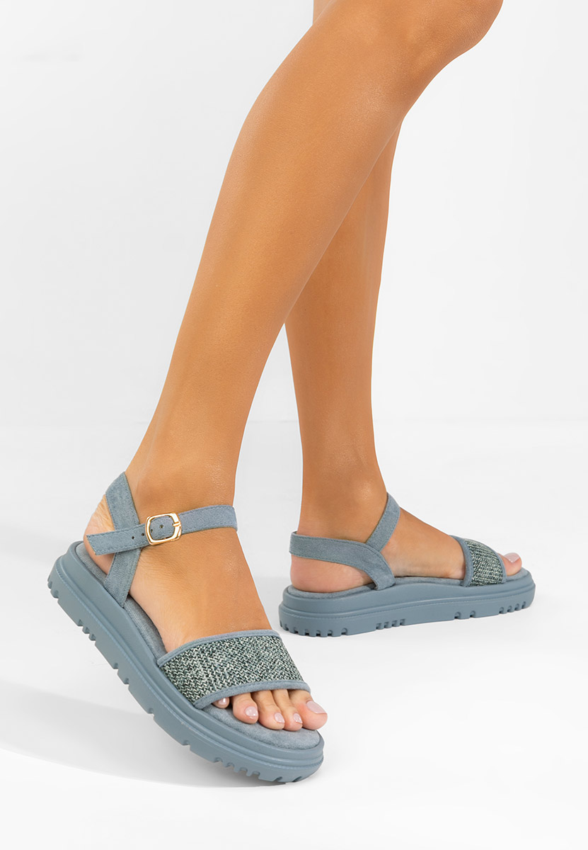 Donetia kék platform szandál szandál