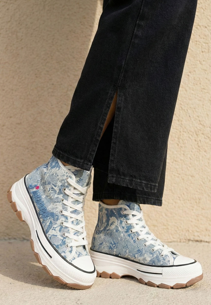 Jadoris kék magasszárú teniszcipő