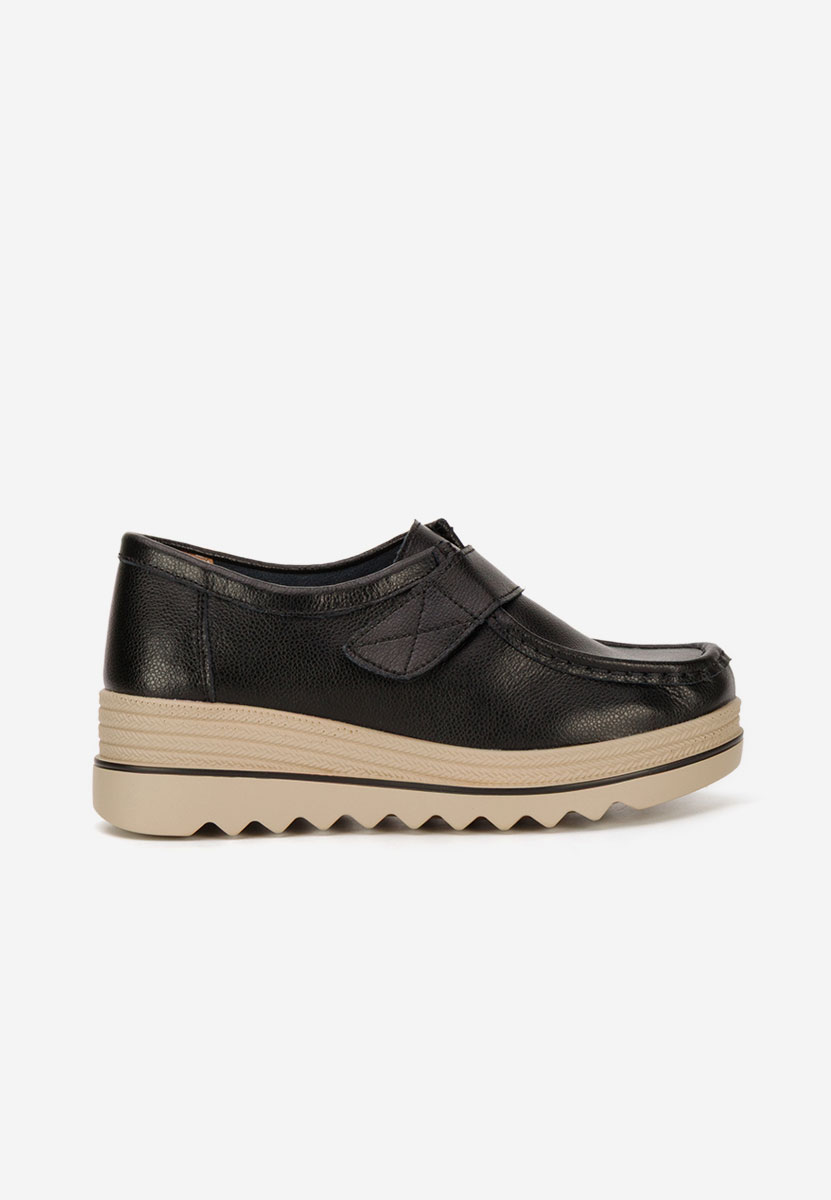 Hanina fekete platform mokaszin