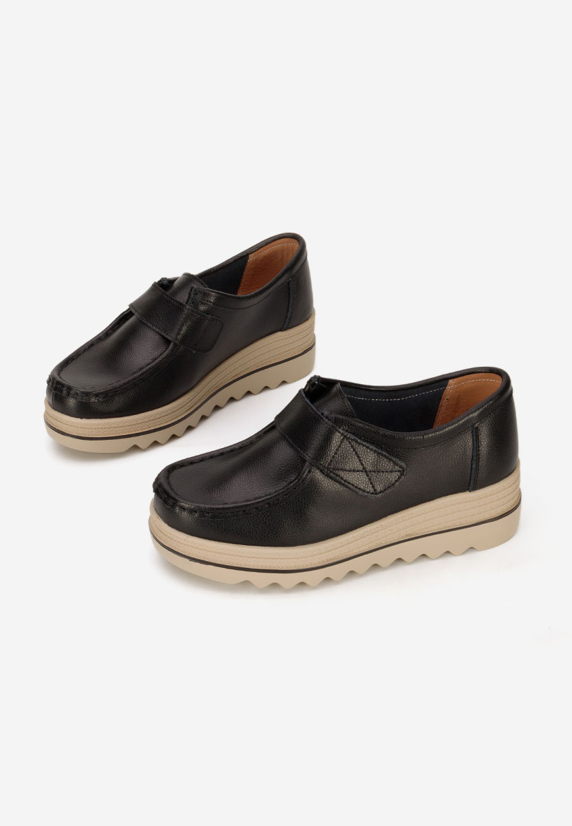 Hanina fekete platform mokaszin