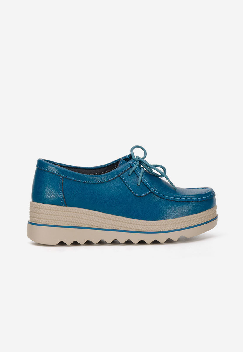 Evelinia kék platform mokaszin