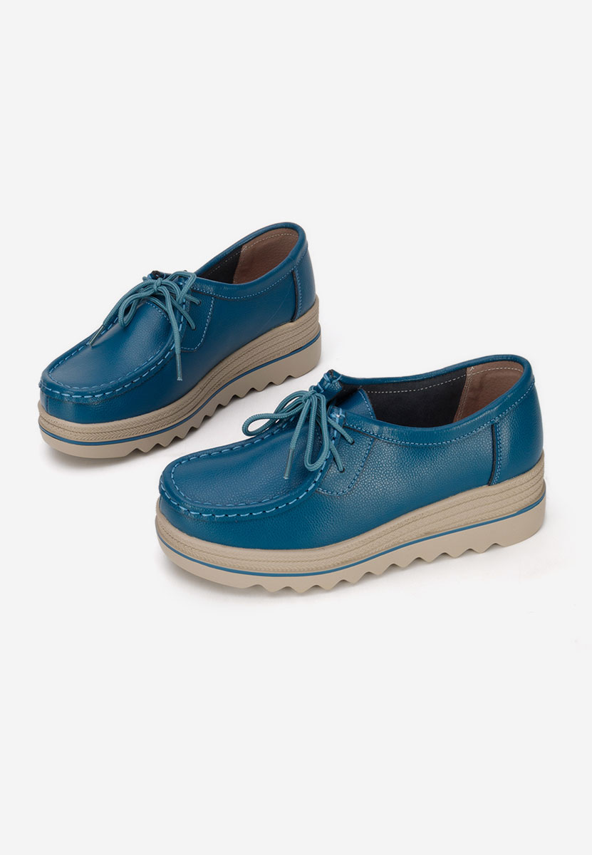 Evelinia kék platform mokaszin