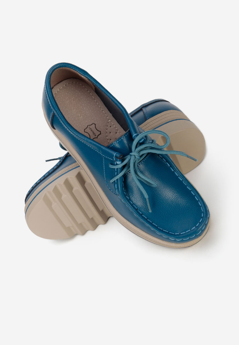Evelinia kék platform mokaszin
