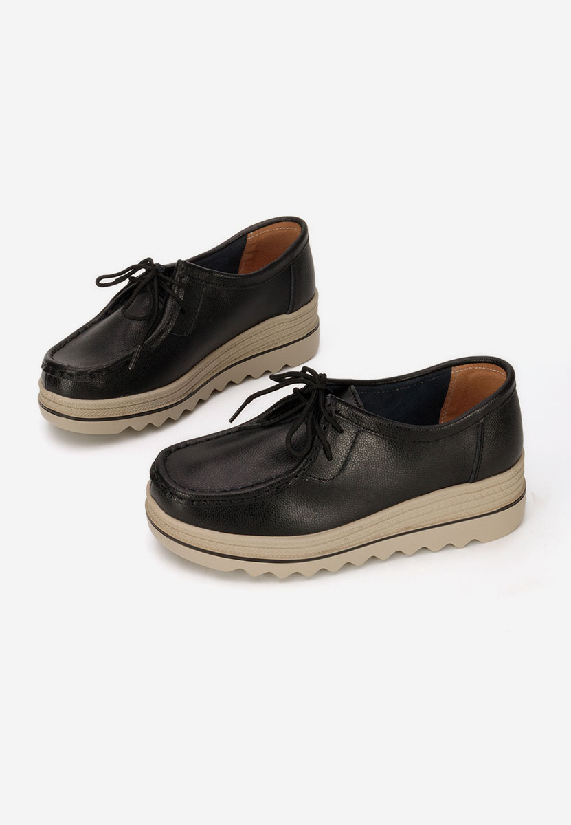Evelinia fekete platform mokaszin