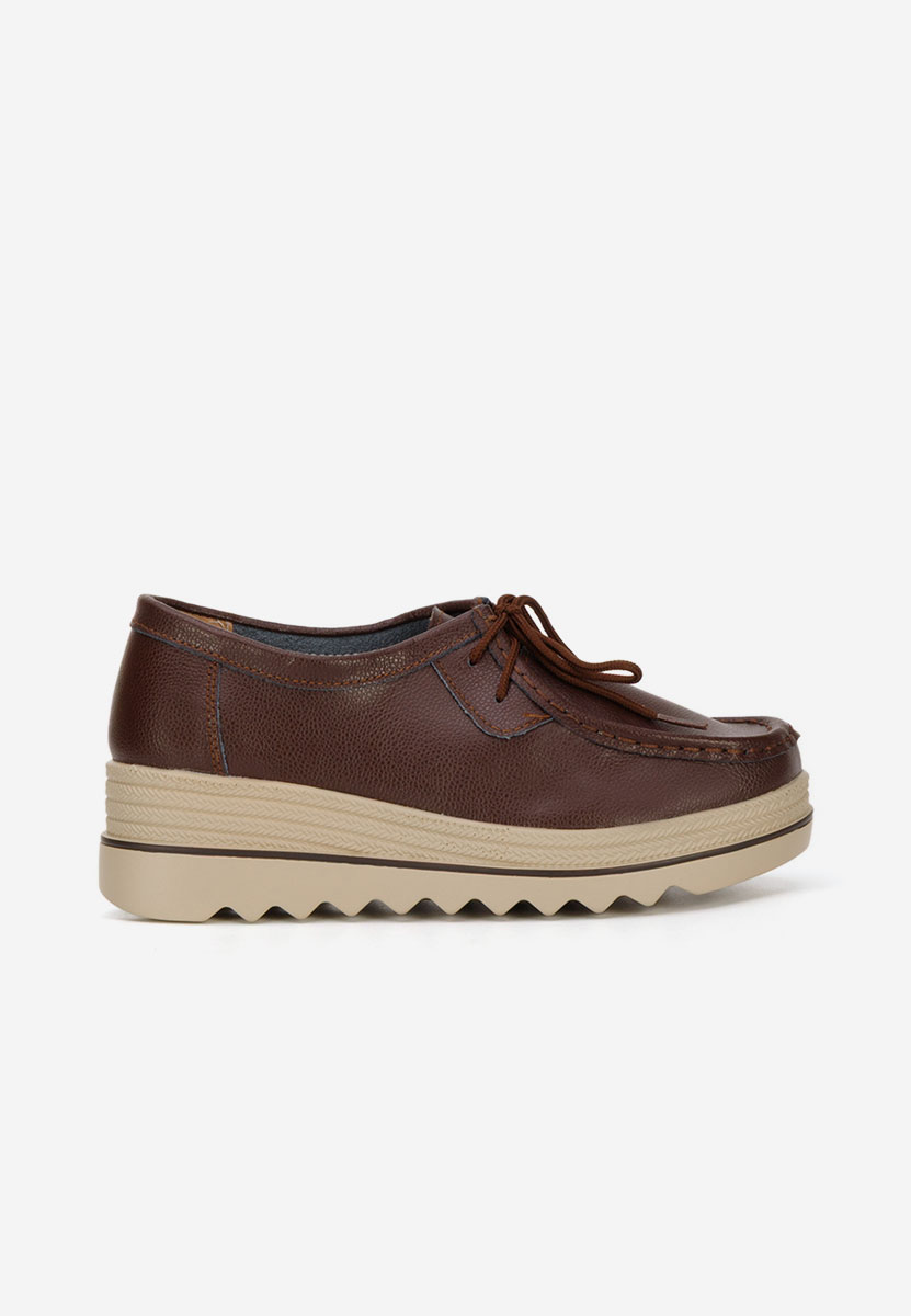 Evelinia barna platform mokaszin