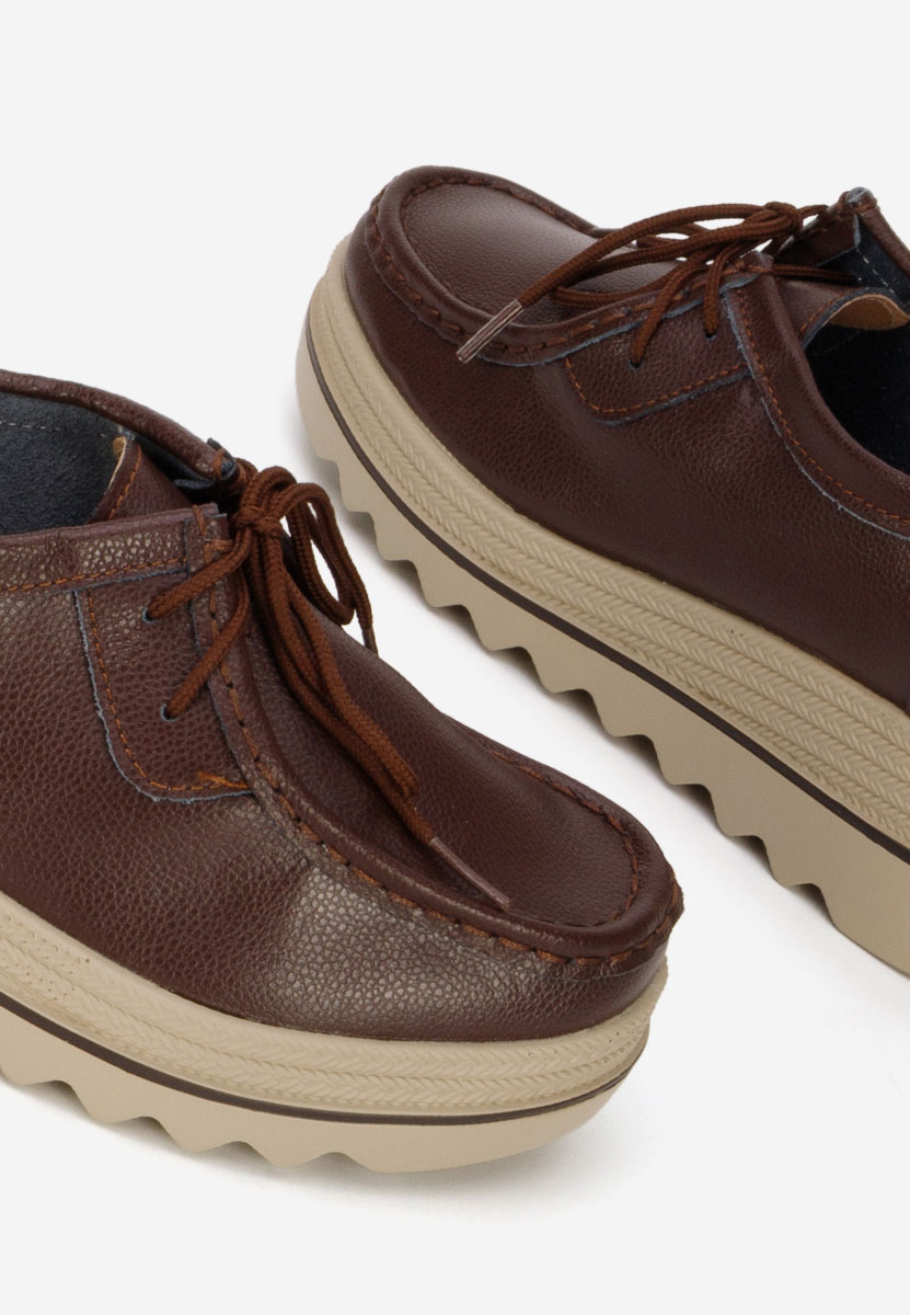 Evelinia barna platform mokaszin