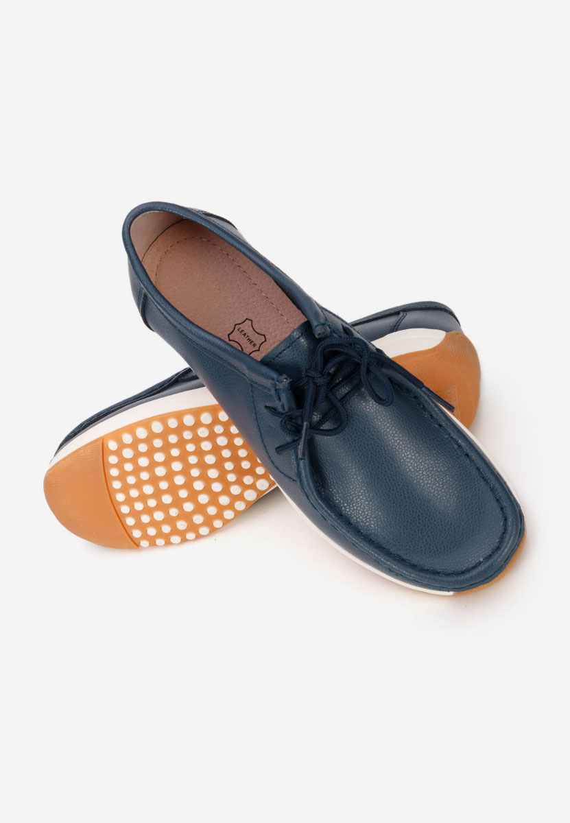 Solenia tengerészkék bőr mokaszin