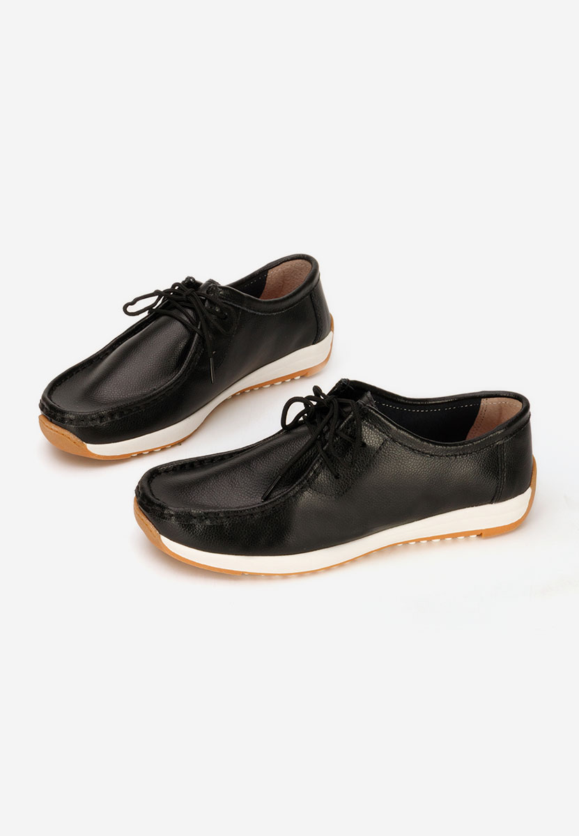 Solenia fekete bőr mokaszin