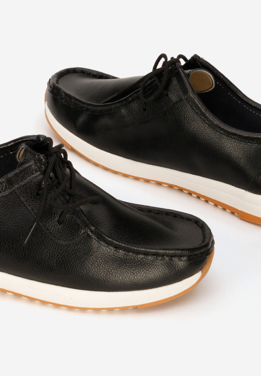 Solenia fekete bőr mokaszin