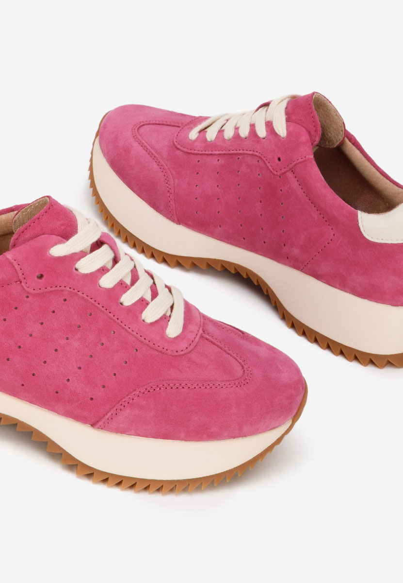 Yasminia fuxia női bőr sneaker
