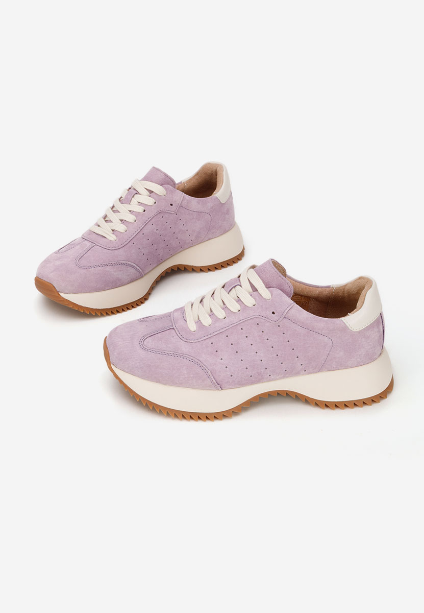 Yasminia lila női bőr sneaker