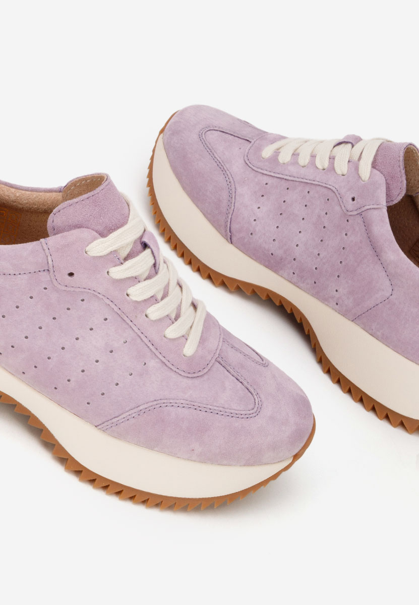 Yasminia lila női bőr sneaker