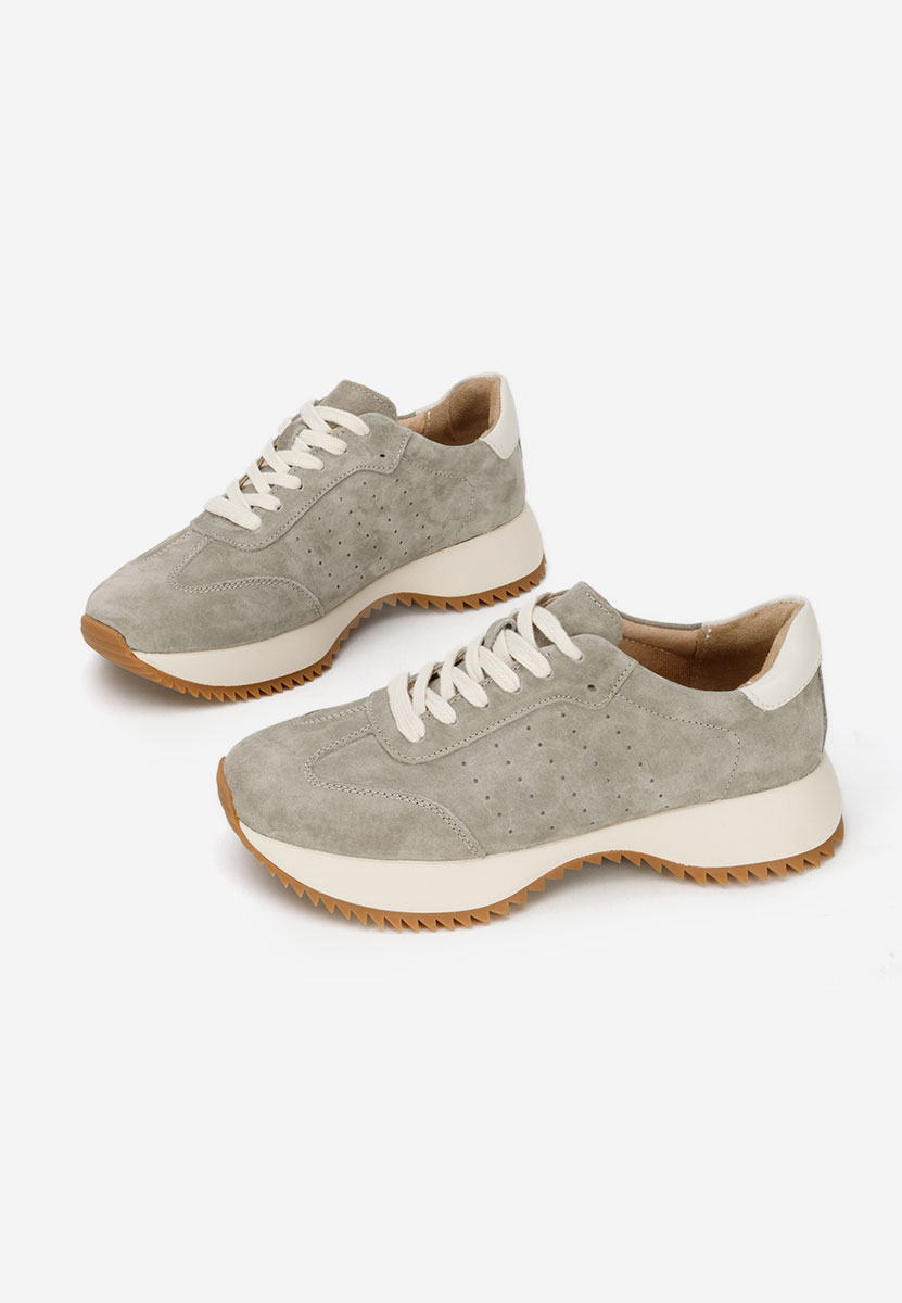 Yasminia szürke női bőr sneaker