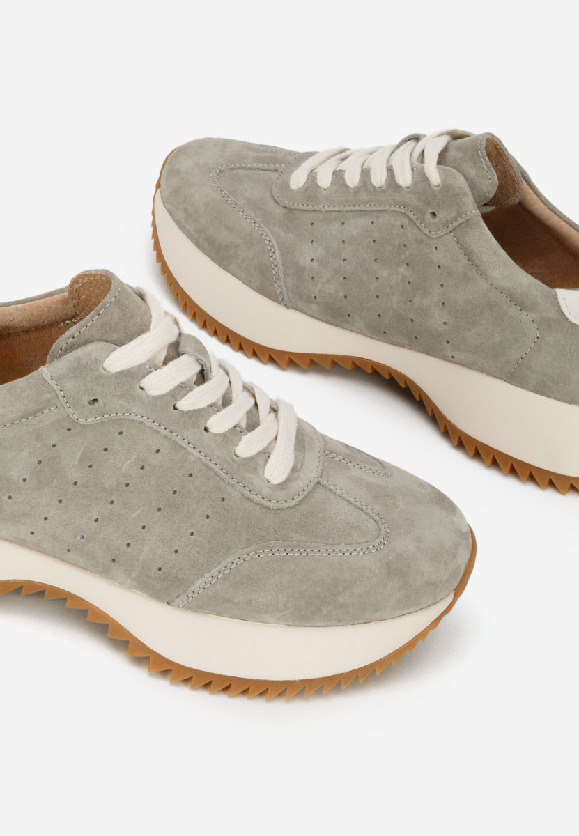 Yasminia szürke női bőr sneaker
