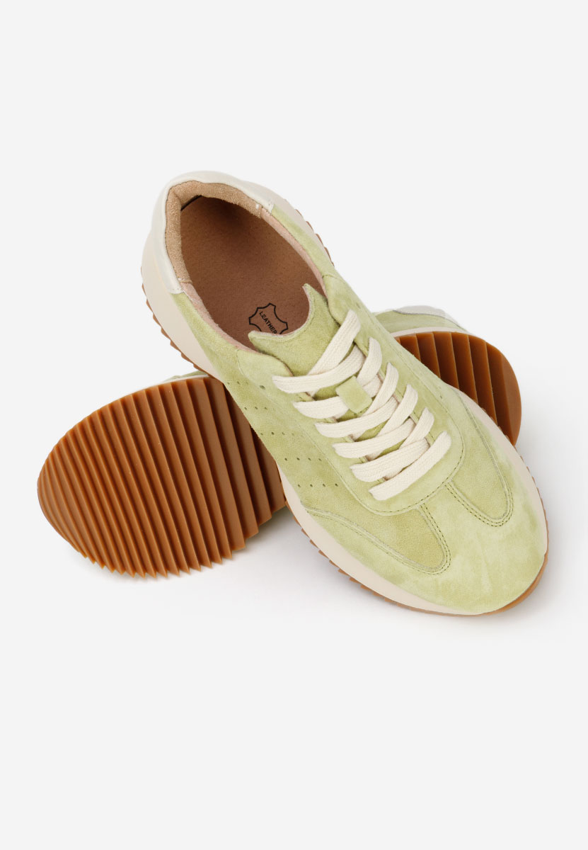 Yasminia zöld női bőr sneaker
