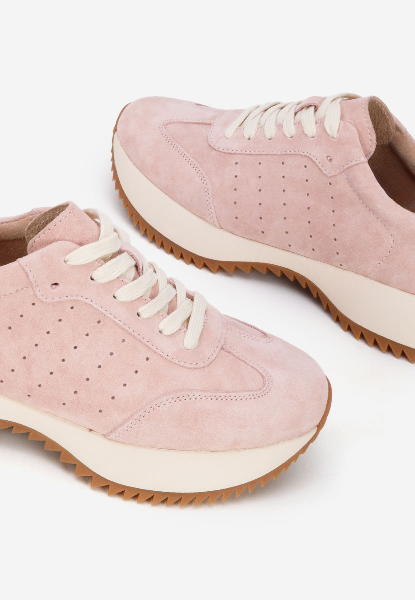 Yasminia rózsaszín női bőr sneaker