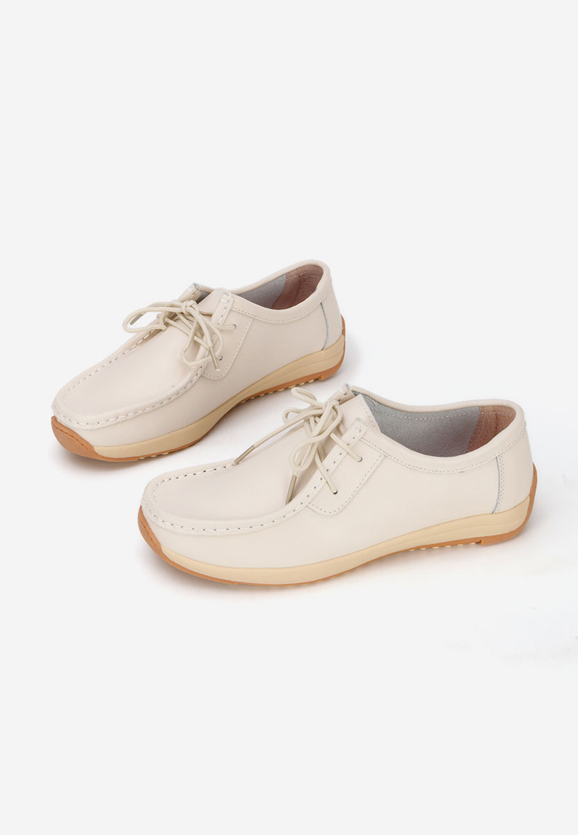 Solenia bézs bőr mokaszin