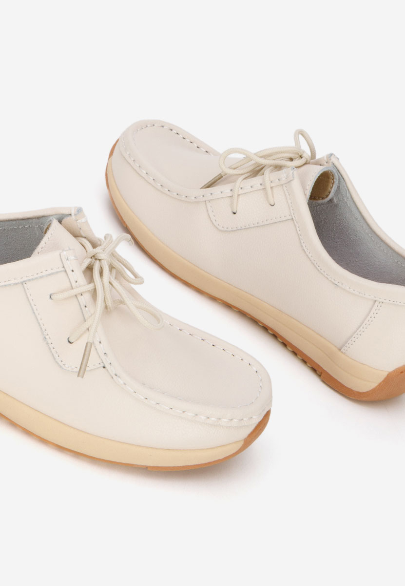 Solenia bézs bőr mokaszin