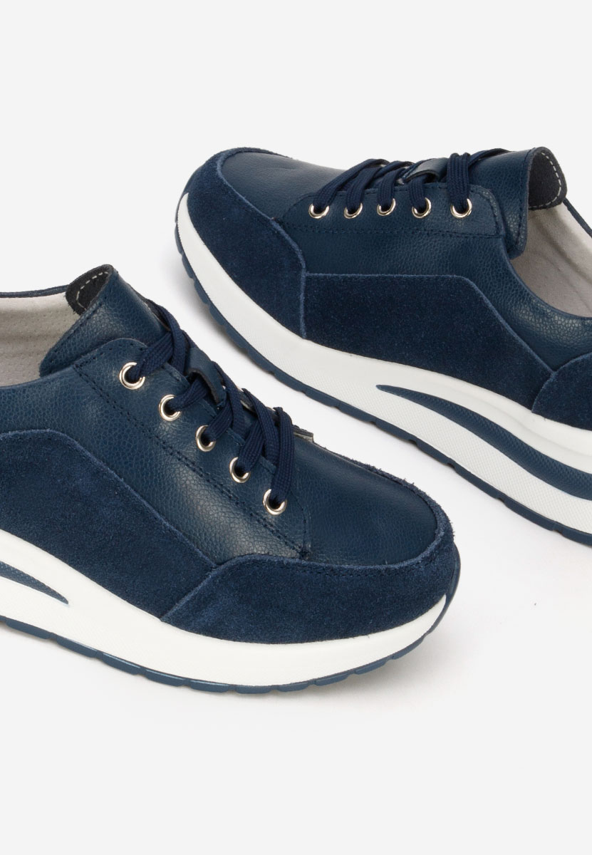 Janelia tengerészkék platform sneaker cipő 