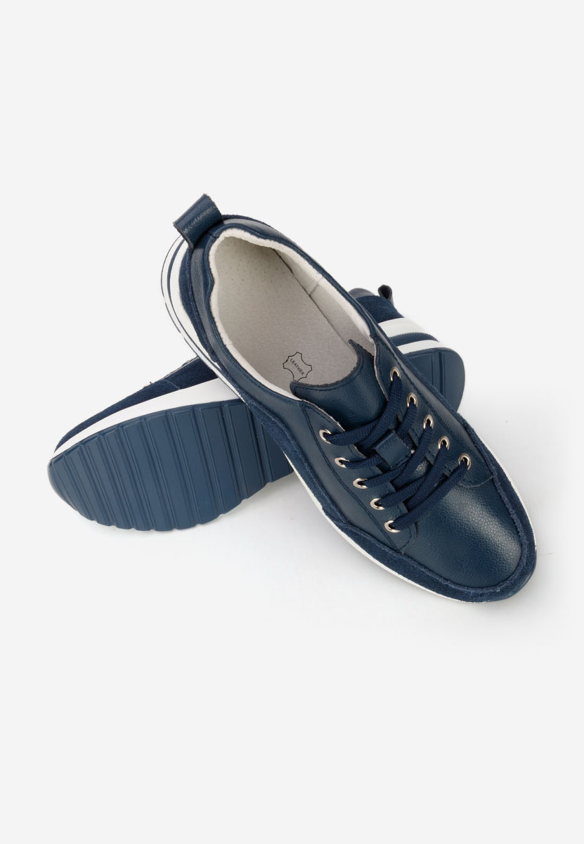 Janelia tengerészkék platform sneaker cipő 