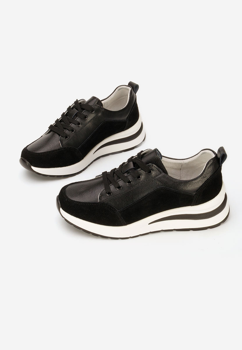 Janelia fekete platform sneaker cipő 