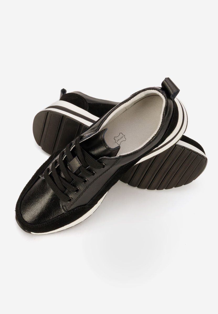 Janelia fekete platform sneaker cipő 