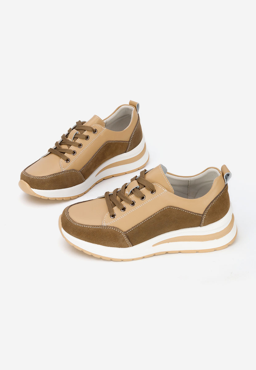 Janelia khaki platform sneaker cipő 