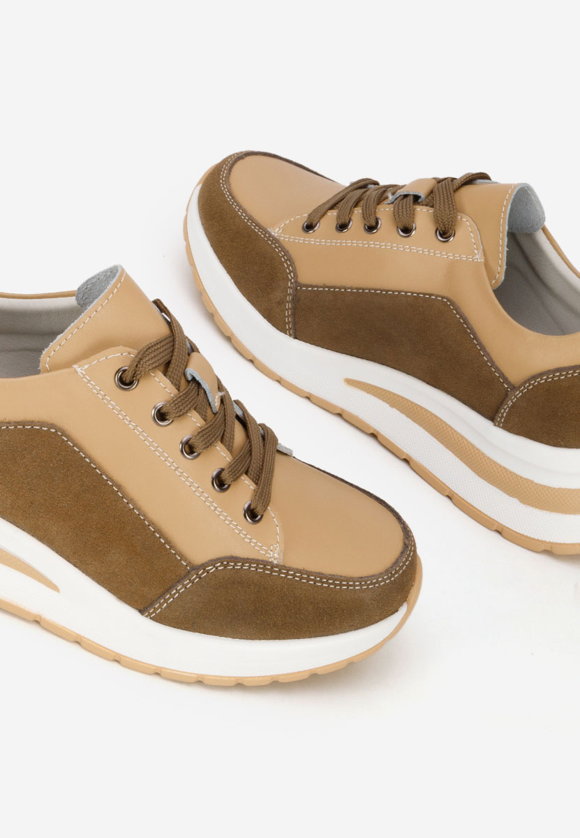 Janelia khaki platform sneaker cipő 