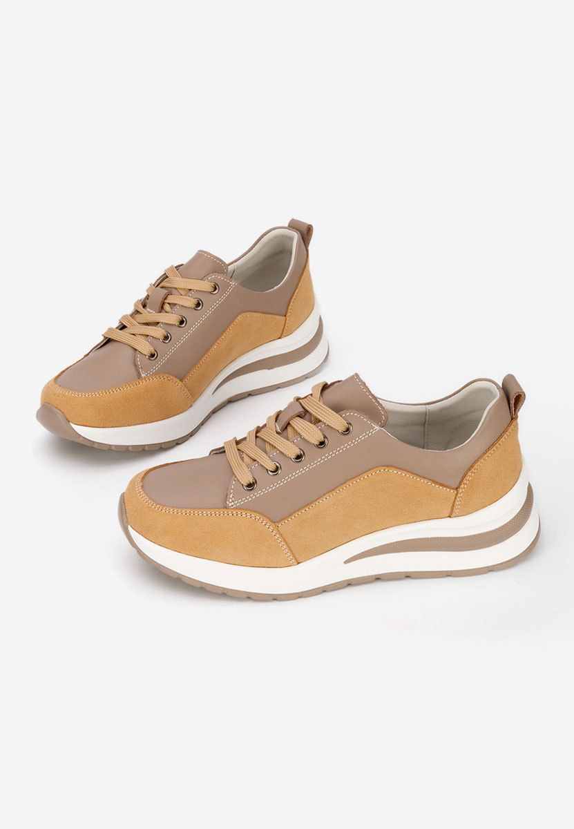Janelia bézs platform sneaker cipő 