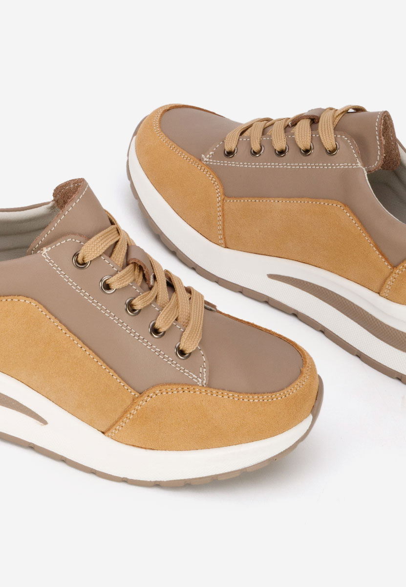 Janelia bézs platform sneaker cipő 