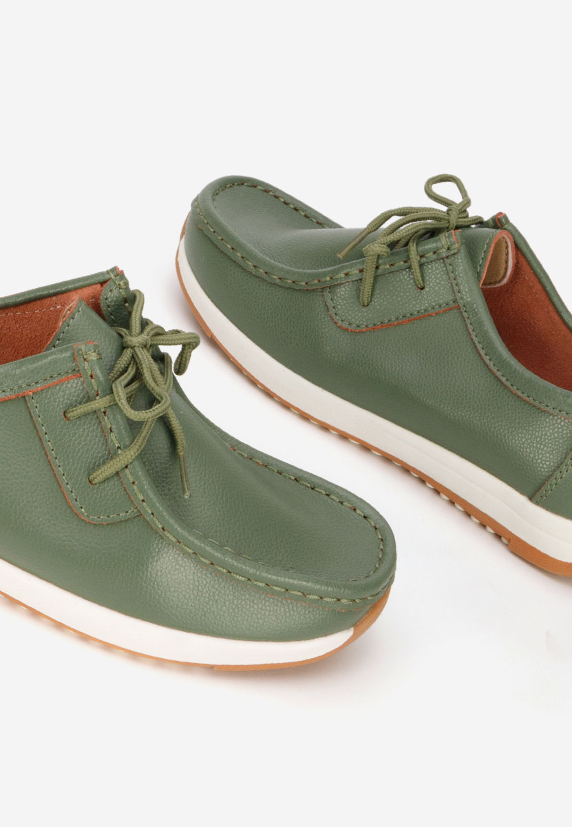 Solenia zöld bőr mokaszin