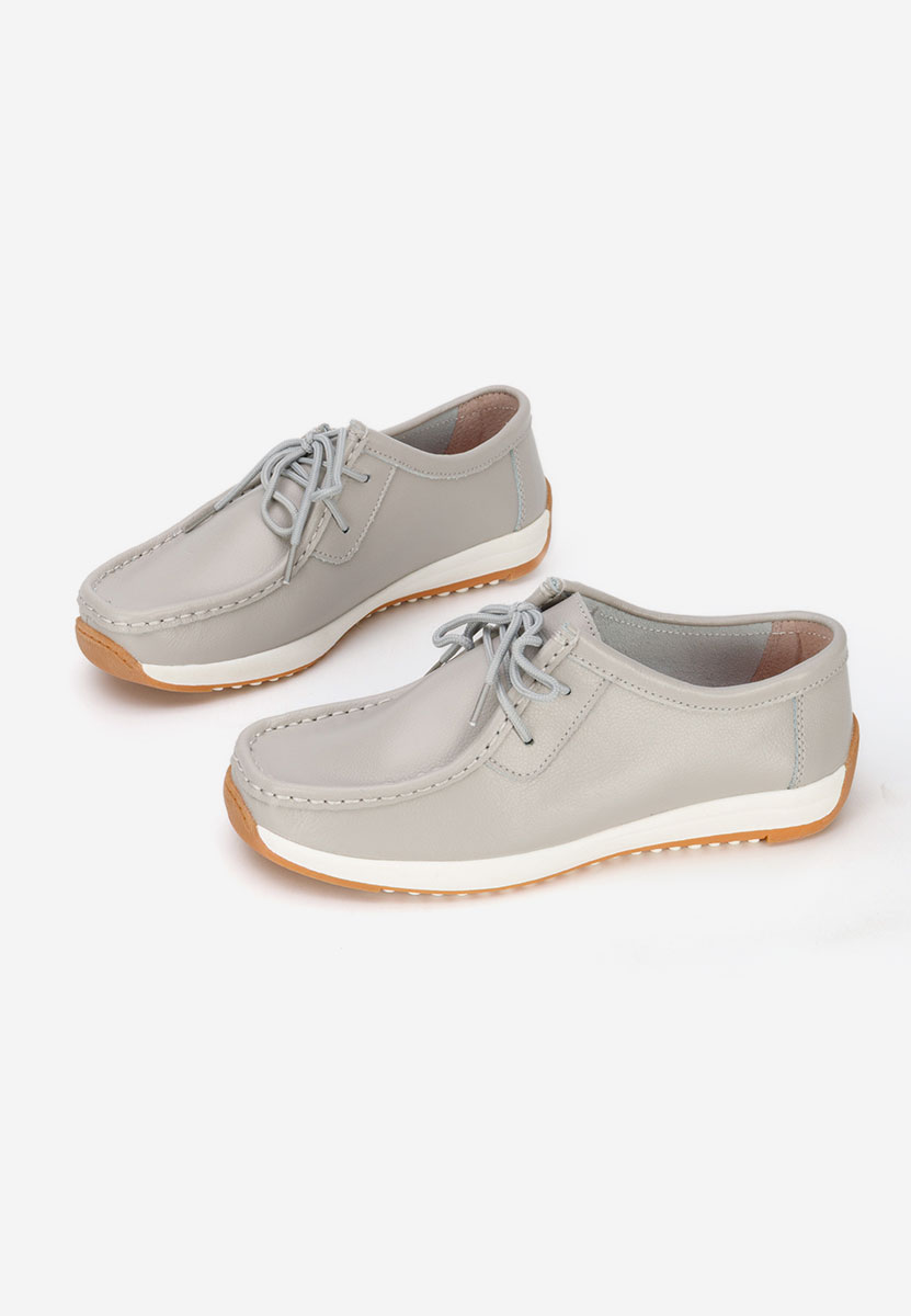 Solenia szürke bőr mokaszin