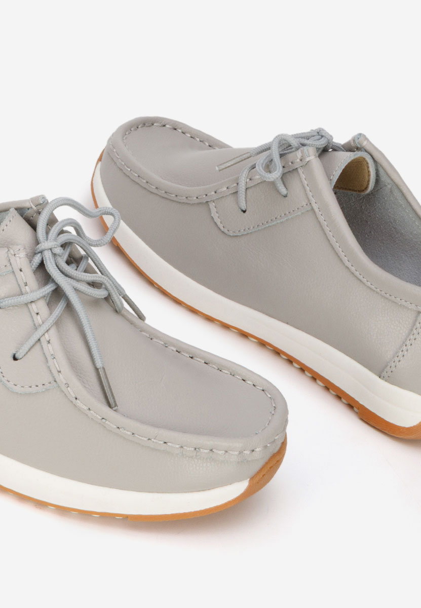 Solenia szürke bőr mokaszin