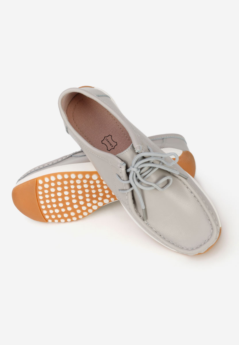 Solenia szürke bőr mokaszin