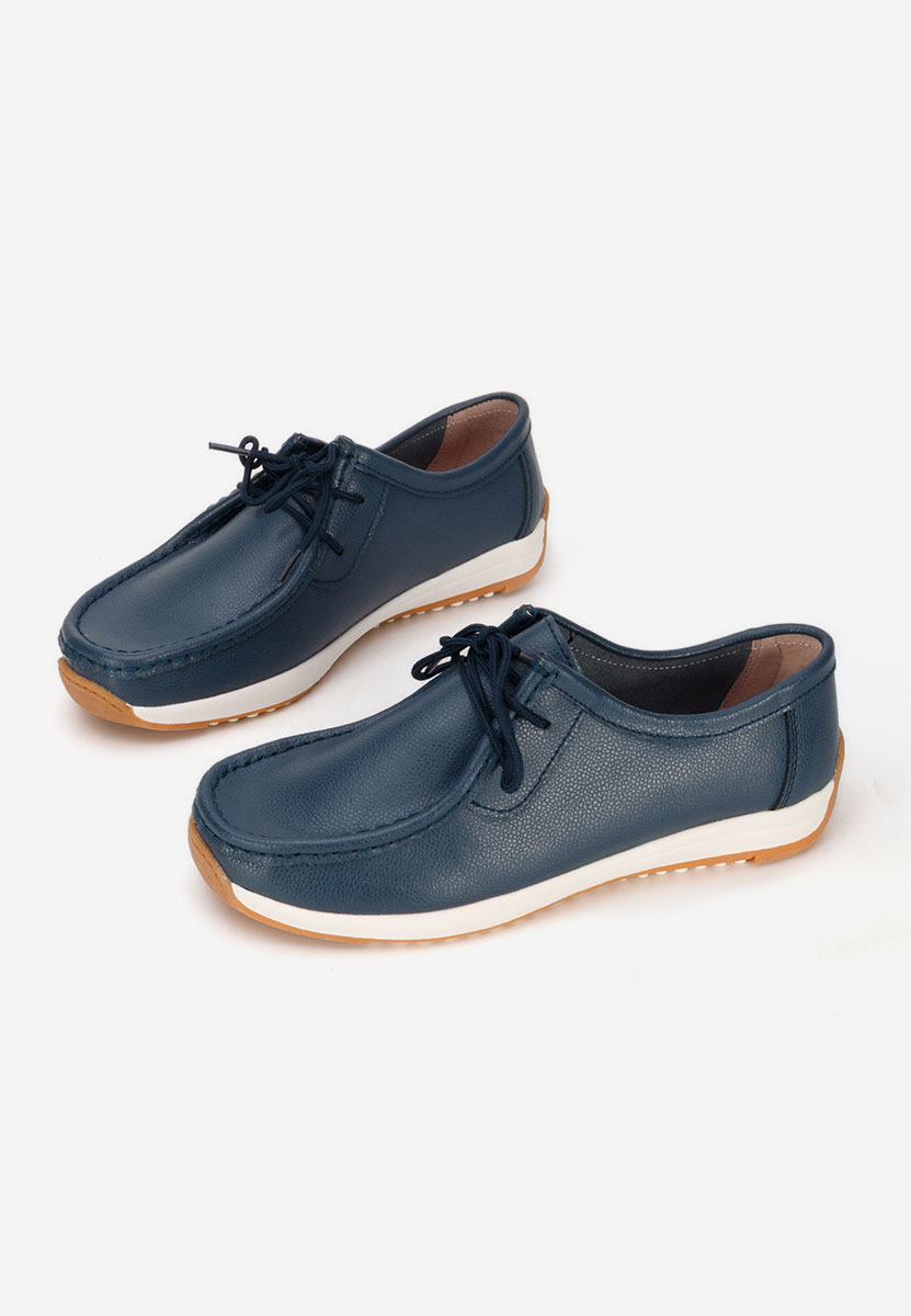 Solenia tengerészkék bőr mokaszin