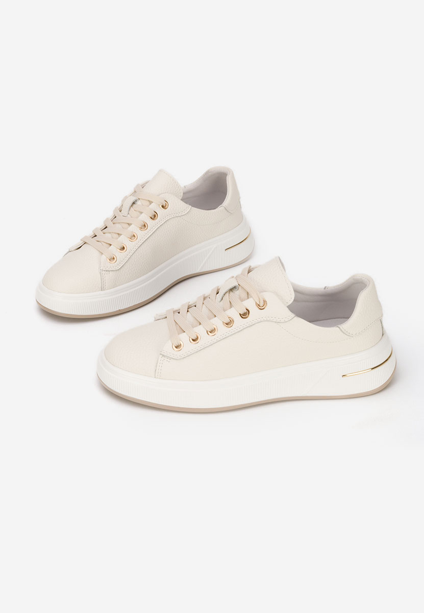 Issabel bézs női bőr sneaker