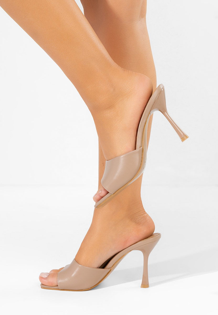 Eliseia v2 khaki magassarkú papucs