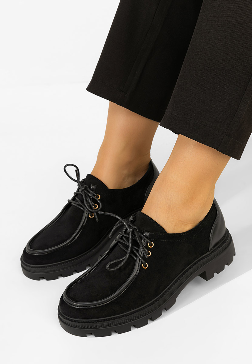 Seliora fekete fűzős női cipő