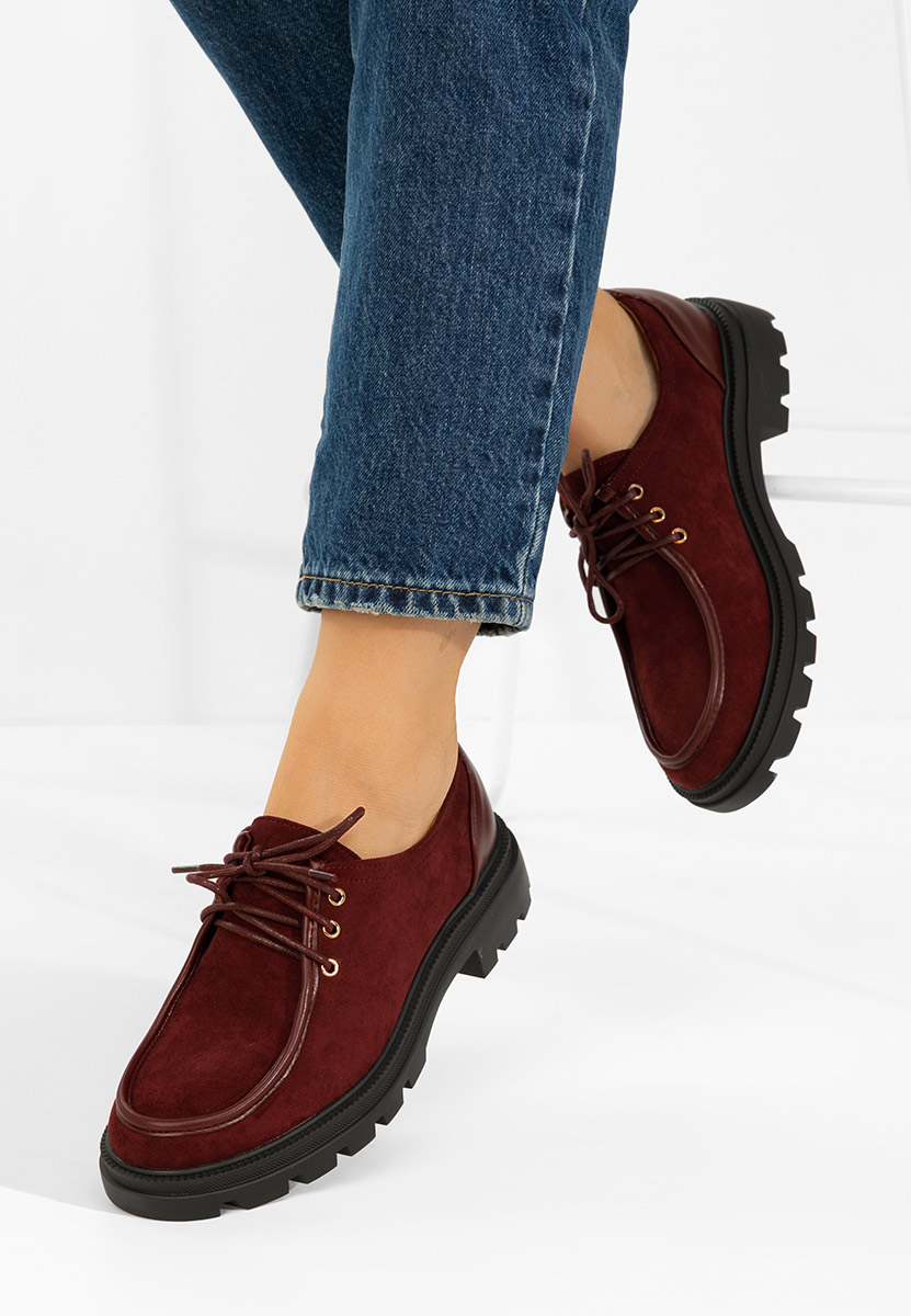 Seliora borvörös fűzős női cipő
