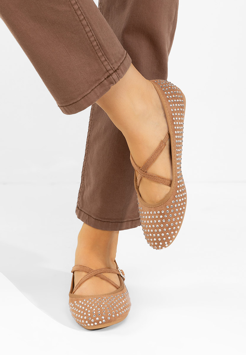 Karemy khaki pántos balerina cipő