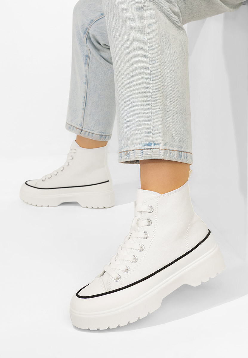 Fiorela fehér magasszárú teniszcipő