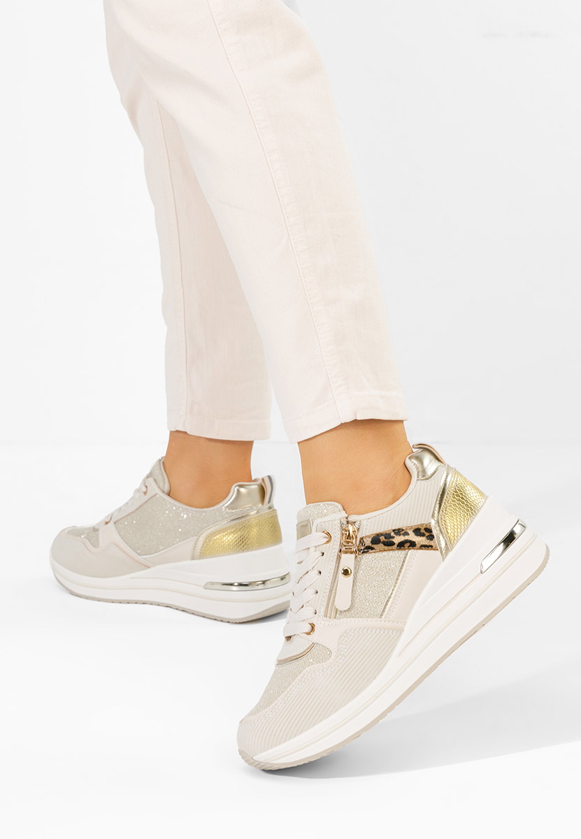 Snuvira bézs platform sneaker cipő 