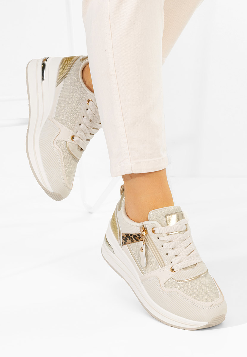 Snuvira bézs platform sneaker cipő 