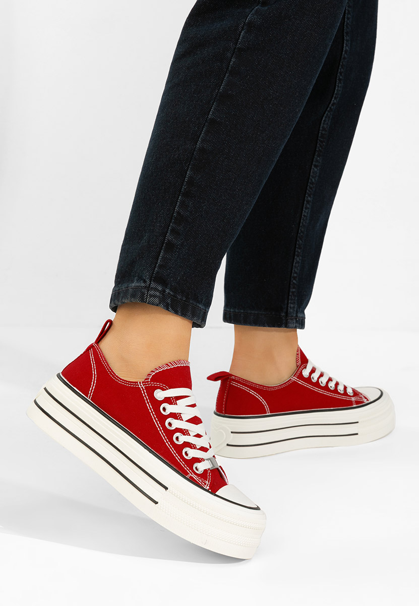 Kimala piros platform teniszcipő